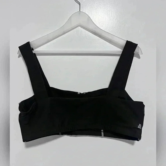 WeWoreWhat Corset Top in Brushed Poly Black New With Tag - Picture 6 of 6